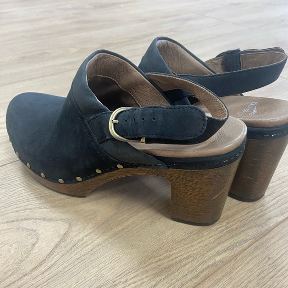 Studded High Heeled Clog Mules - Picture 3 of 5